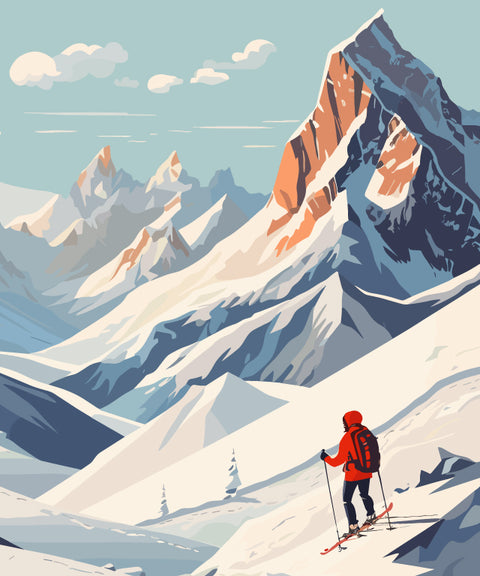 Alps premium puzzle - illustration
