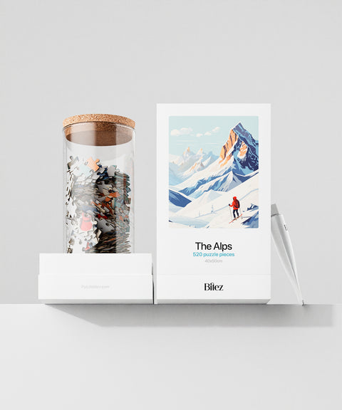 Alps premium puzzle - Jar and box