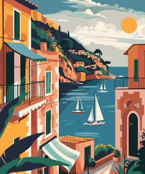 Amalfi premium puzzle - illustration
