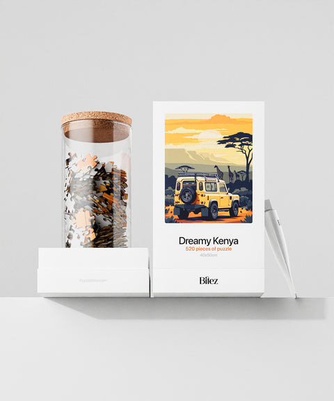 Kenya premium puzzle - illustration